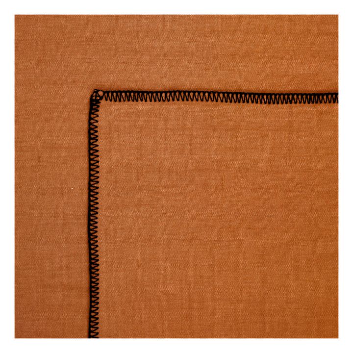 Nappe en Lin lavé-surfilée | Caramel- Image produit n°2