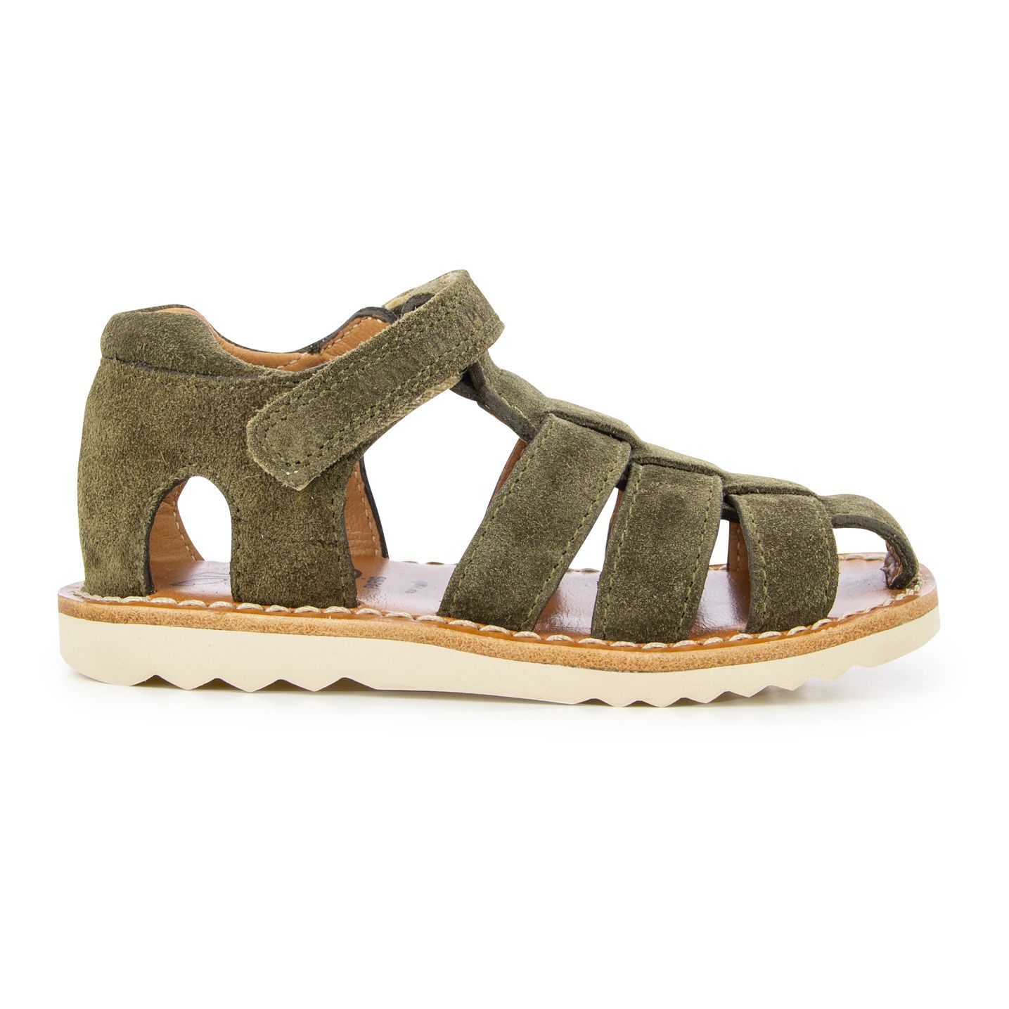 Pom d'Api - Sandales Waff Papy - Fille - Vert olive