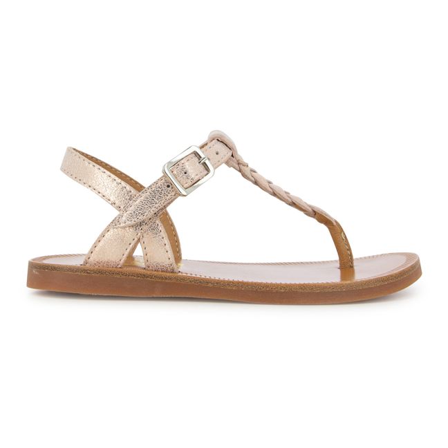 Plagette Antic Tong Sandals Rotgold