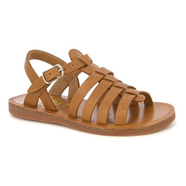 Plagette Strap Sandals | Camel