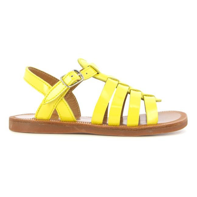 Plagette Strap Sandals Yellow