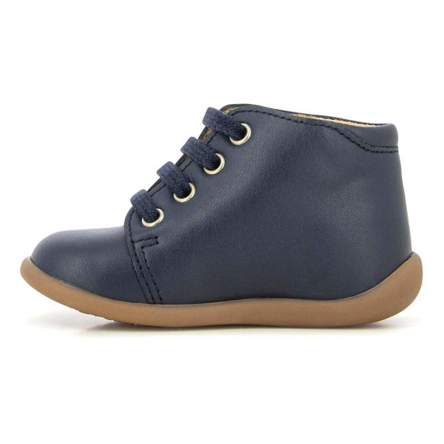 Stand Up Lace-Up Boots | Navy blue