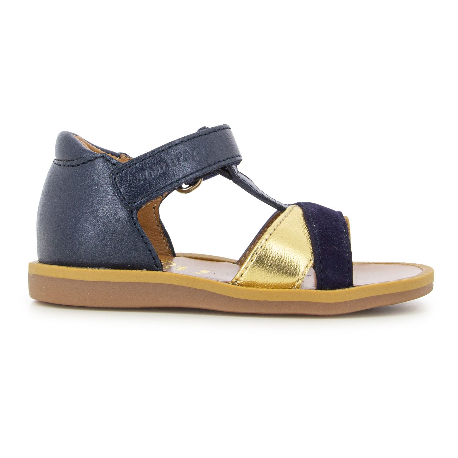 Pom d'Api - Sandales Poppy Tek - Fille - Bleu marine