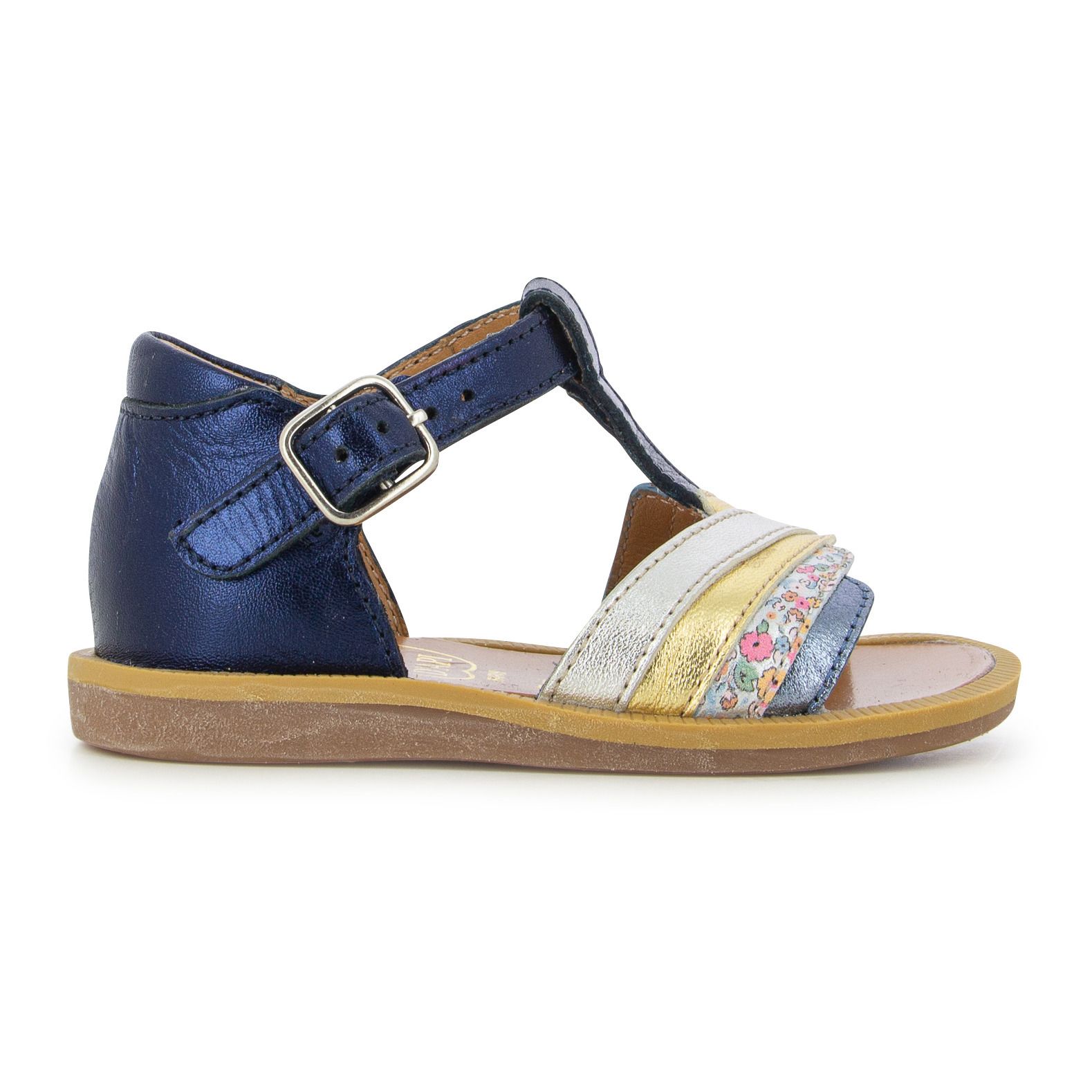Pom d'Api - Sandales Poppy Slide - Fille - Bleu marine