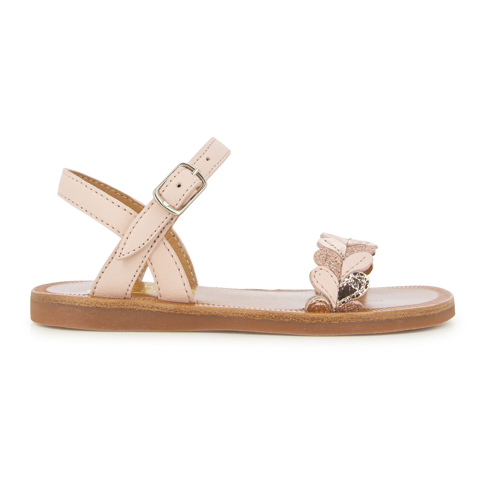 Pom d'Api - Sandales Plagette Ferns - Fille - Rose pâle