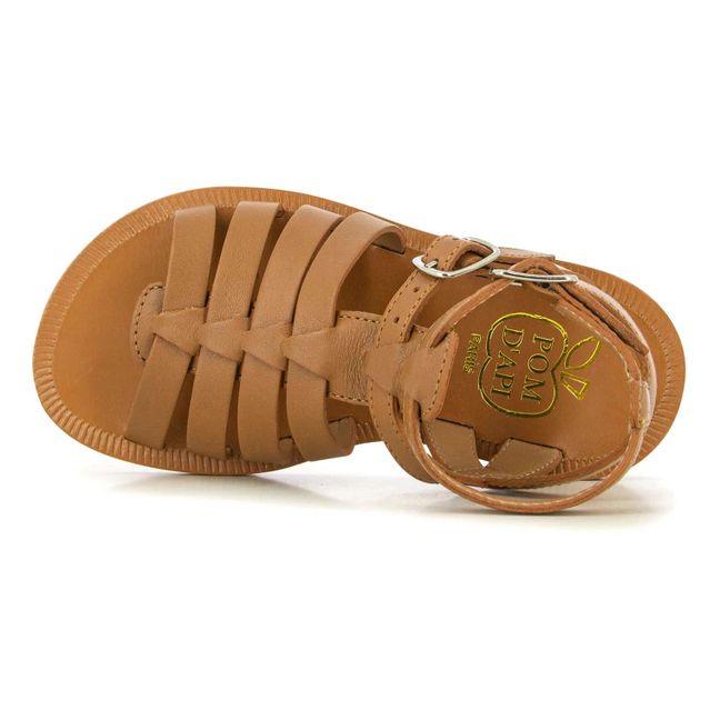 Sandales Plagette Gladiator | Camel