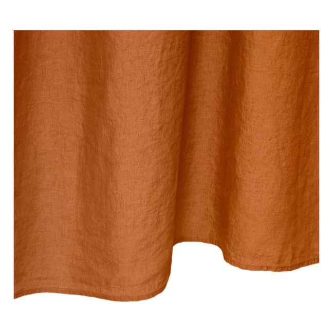 Vorhang zum Überziehen oder Festklemmen Vorgewaschene Leinen- 140x280 | Karamel