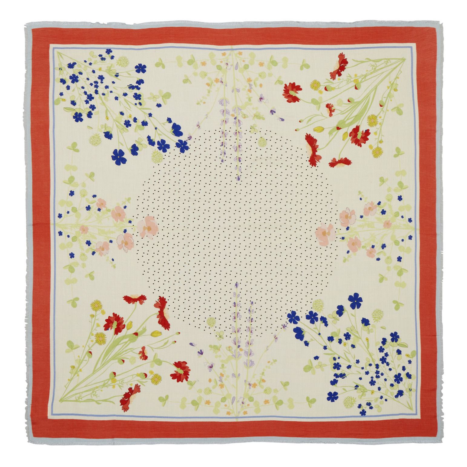 Becksondergaard - Foulard Blaise Siw Laine et Soie - Femme - Rouge