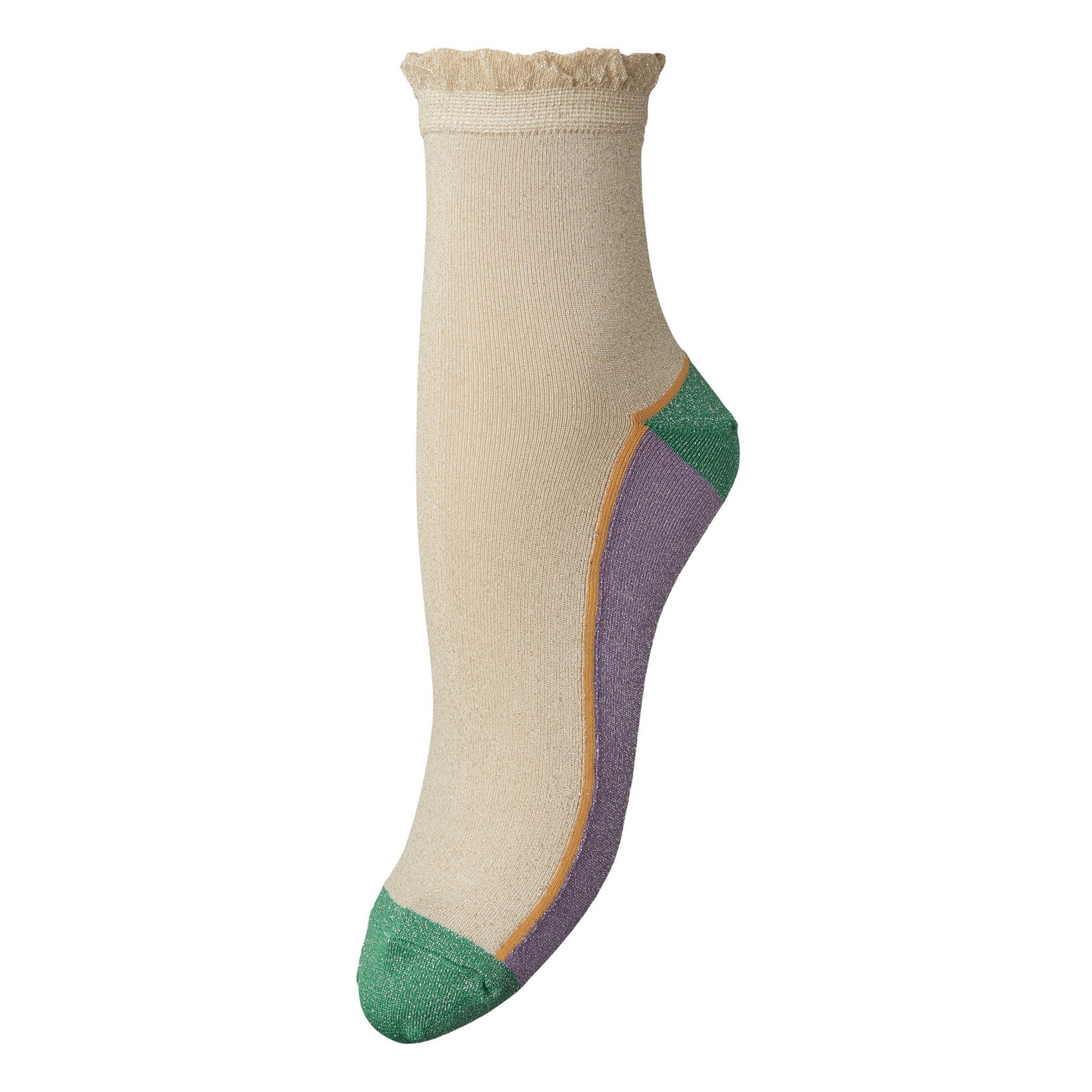 Becksondergaard - Chaussettes Blocka Glam - Femme - Naturel
