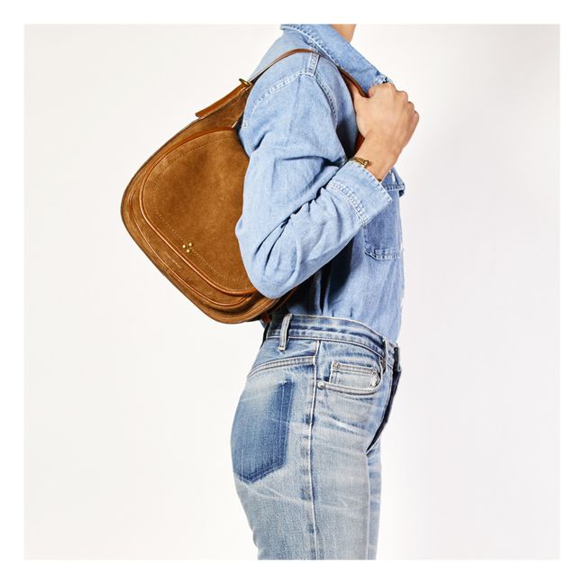 Borsa Philippe, in pelle di vitello | Camel