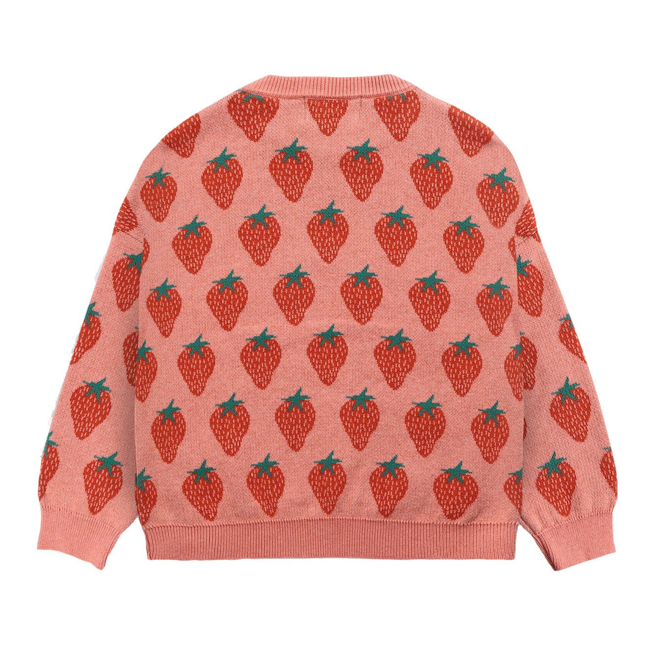Organic Cotton Strawberry Jumper Pink- Product image n°5