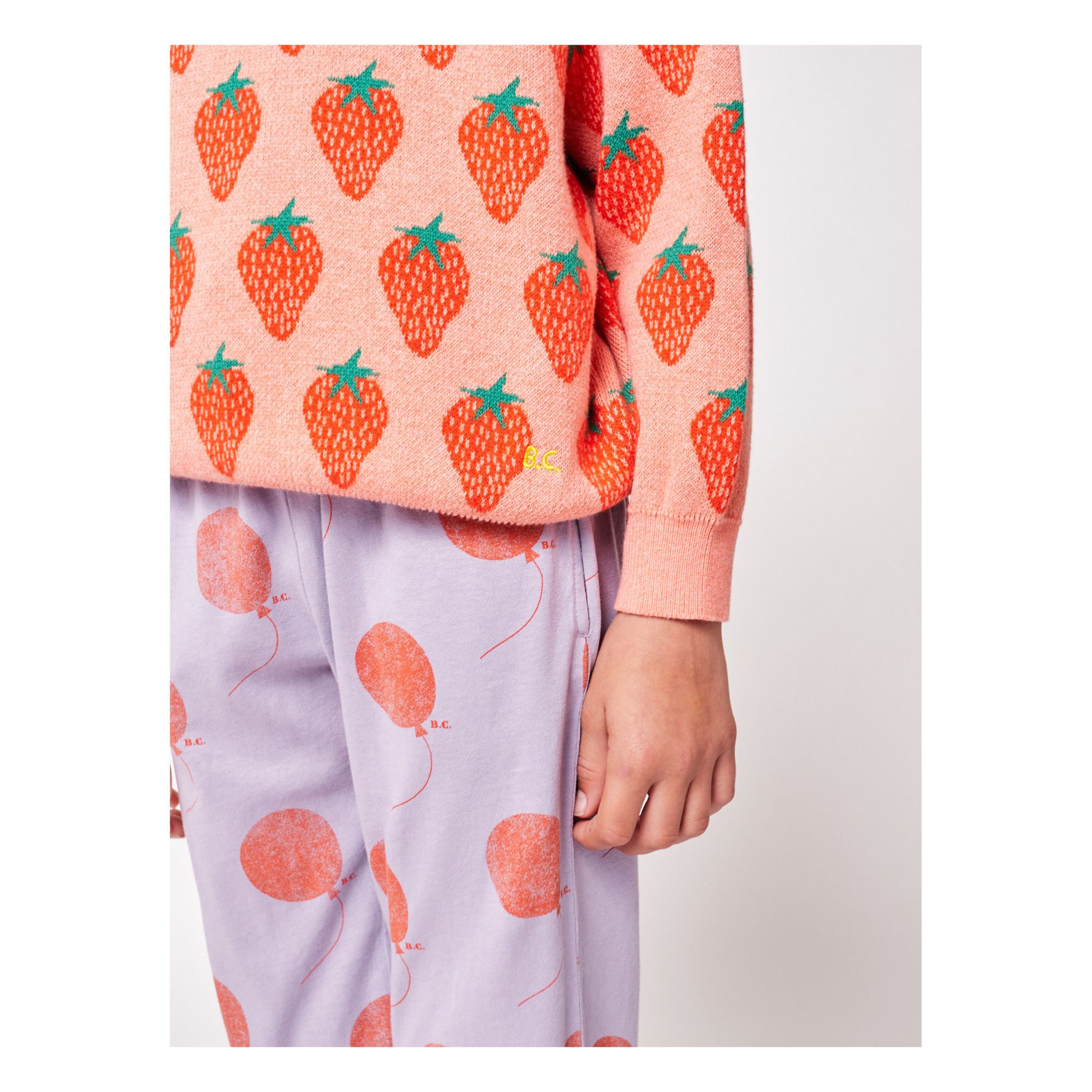 Organic Cotton Strawberry Jumper Pink- Product image n°3