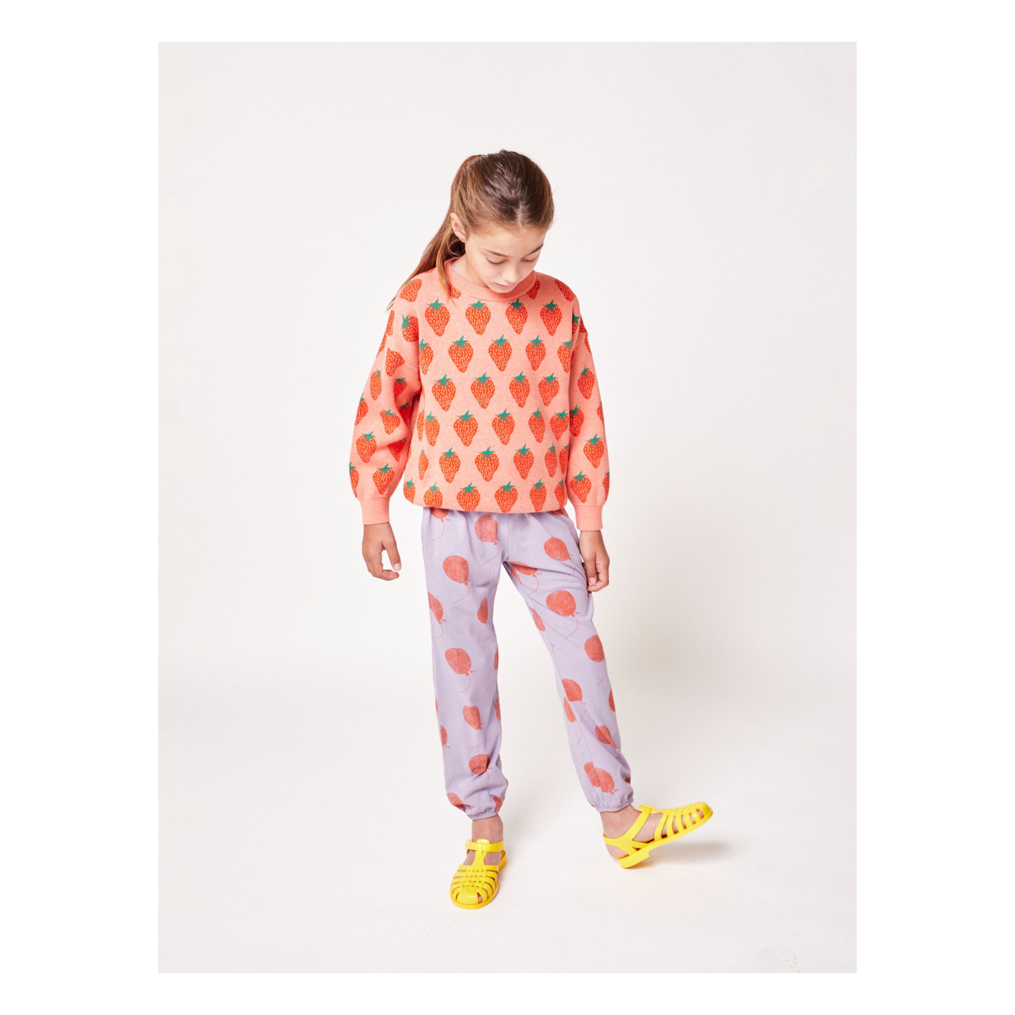 Organic Cotton Strawberry Jumper Pink- Product image n°1