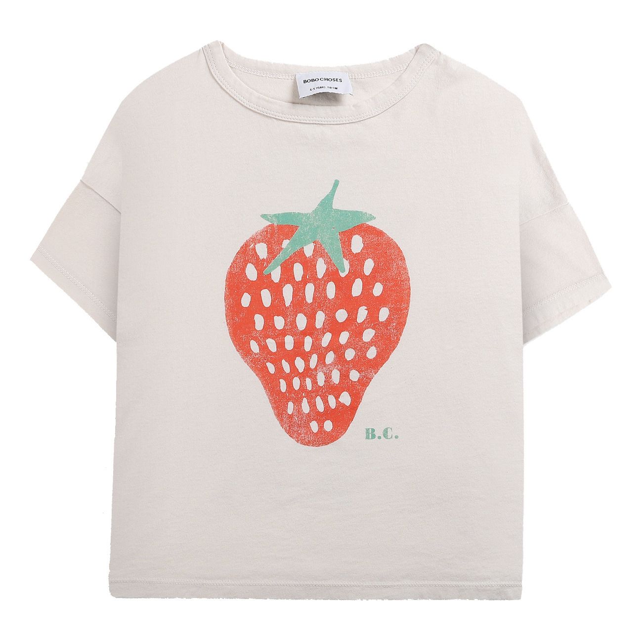 Bobo Choses - T-Shirt Coton Bio Fraise - Fille - Ecru