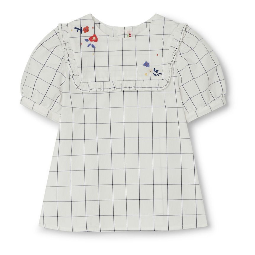 Bonpoint - Blouse Brodée Sateen - Fille - Ecru