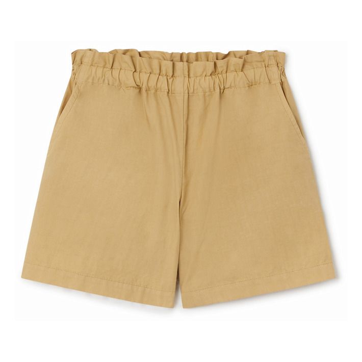 Leslie Organic Denim Shorts Straw Yellow- Product image n°0