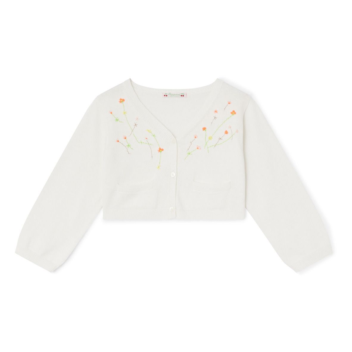 Bonpoint - Cardigan Brodé Amia - Fille - Ecru