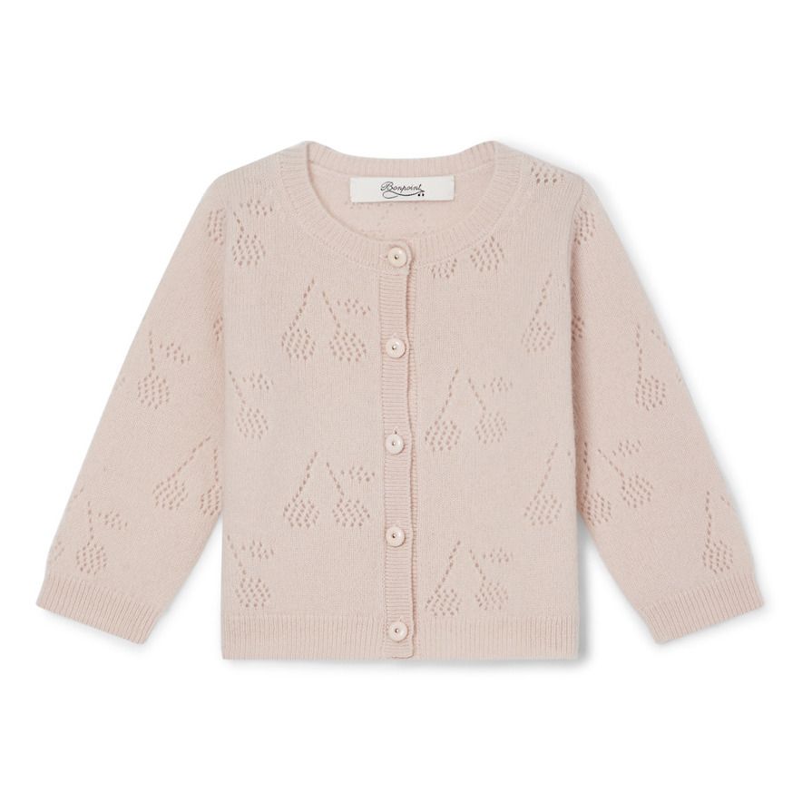 Bonpoint - Cardigan Cachemire Tibile - Fille - Rose pâle