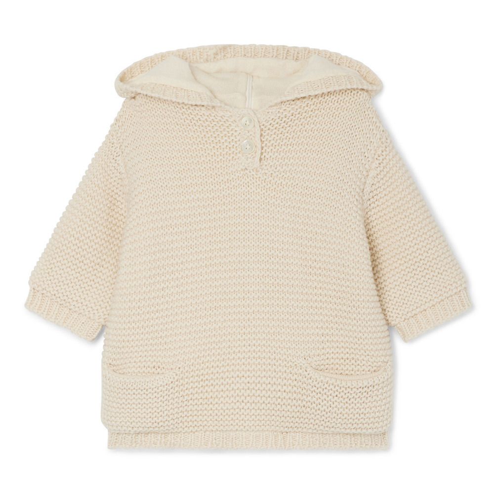 Bonpoint - Sweat à Capuche Laine Atexane - Fille - Ecru