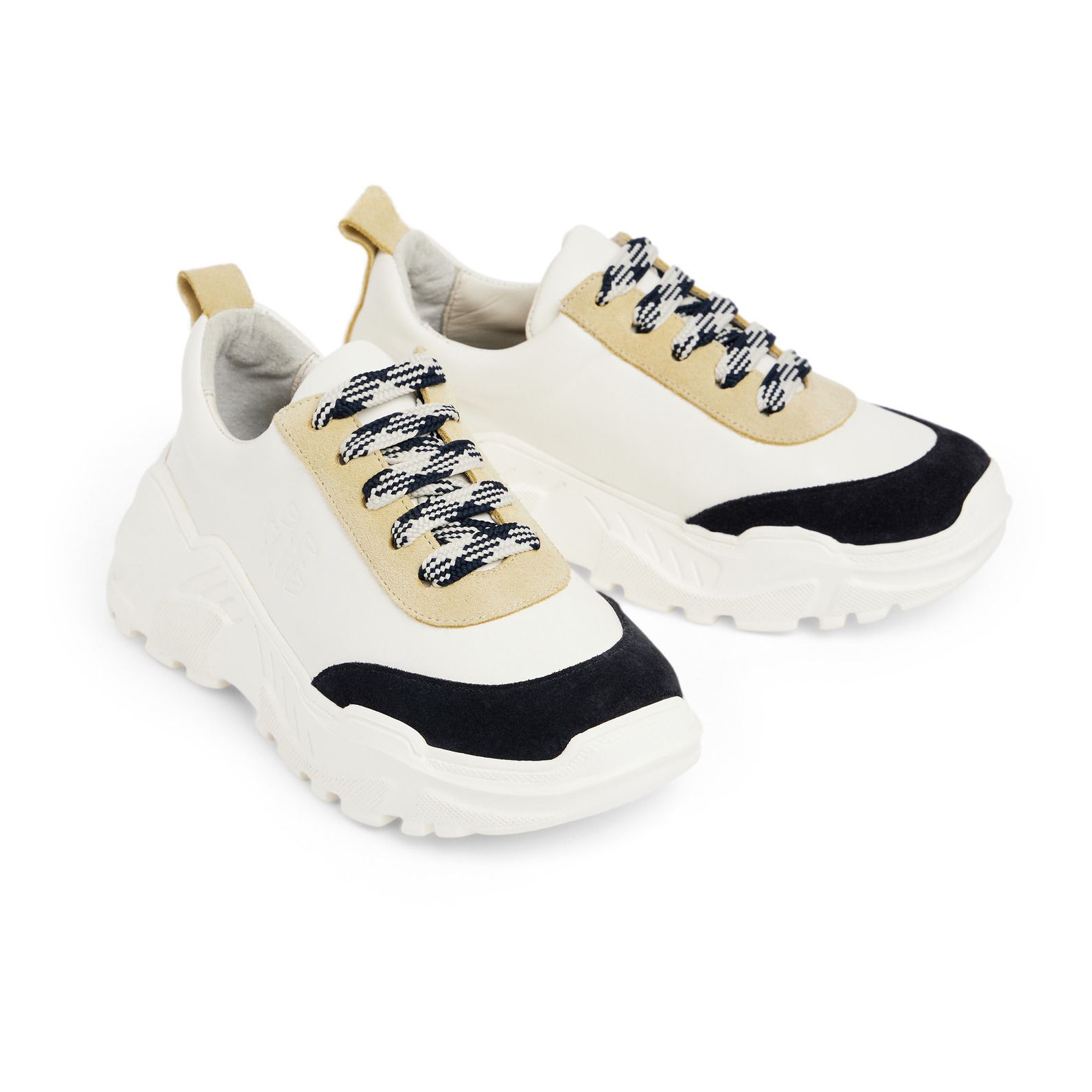 Bonpoint - Basket Cuir et Suede Jumpy - Fille - Doré