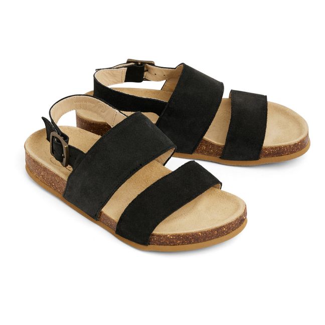 Agostino Suede Sandals Charcoal grey