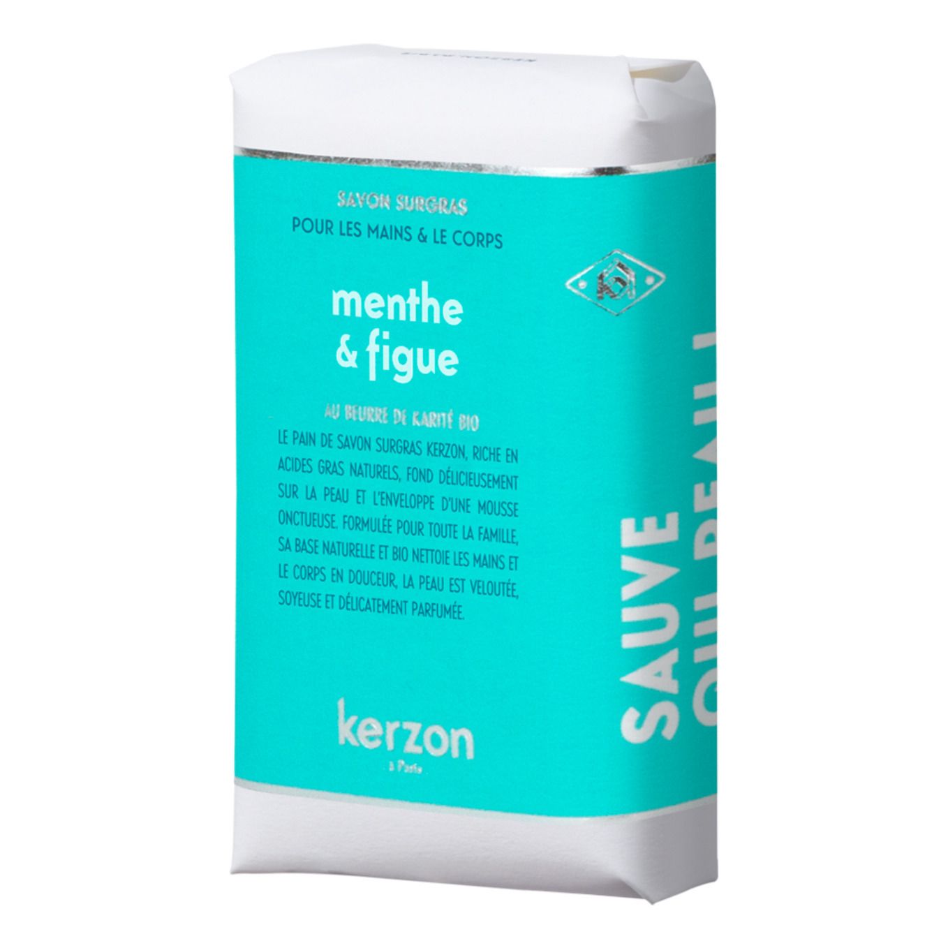Kerzon - Savon parfumé Menthe & Figue - 100g - Transparent