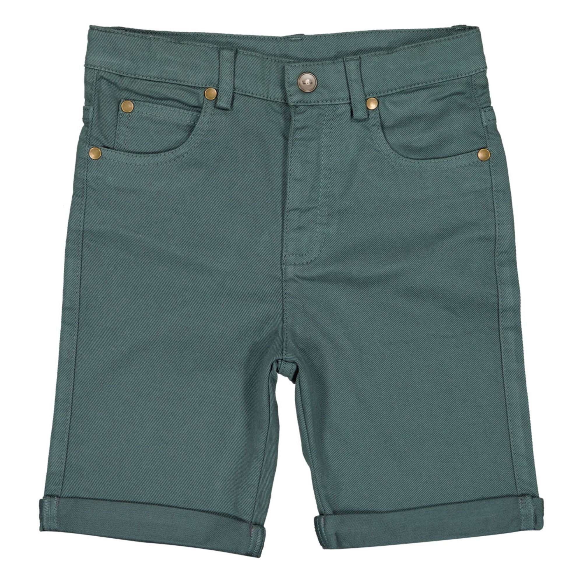 Dean Denim Bermuda Shorts Green- Product image n°0