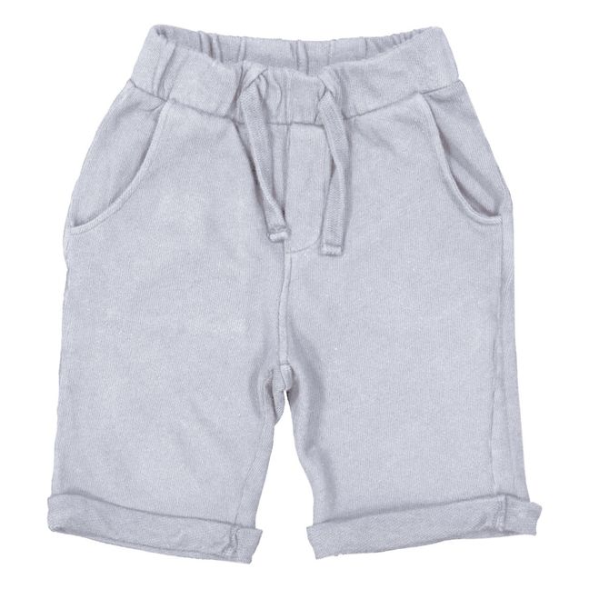 Bermuda Shorts aus Fleece Brooklyn Hellblau