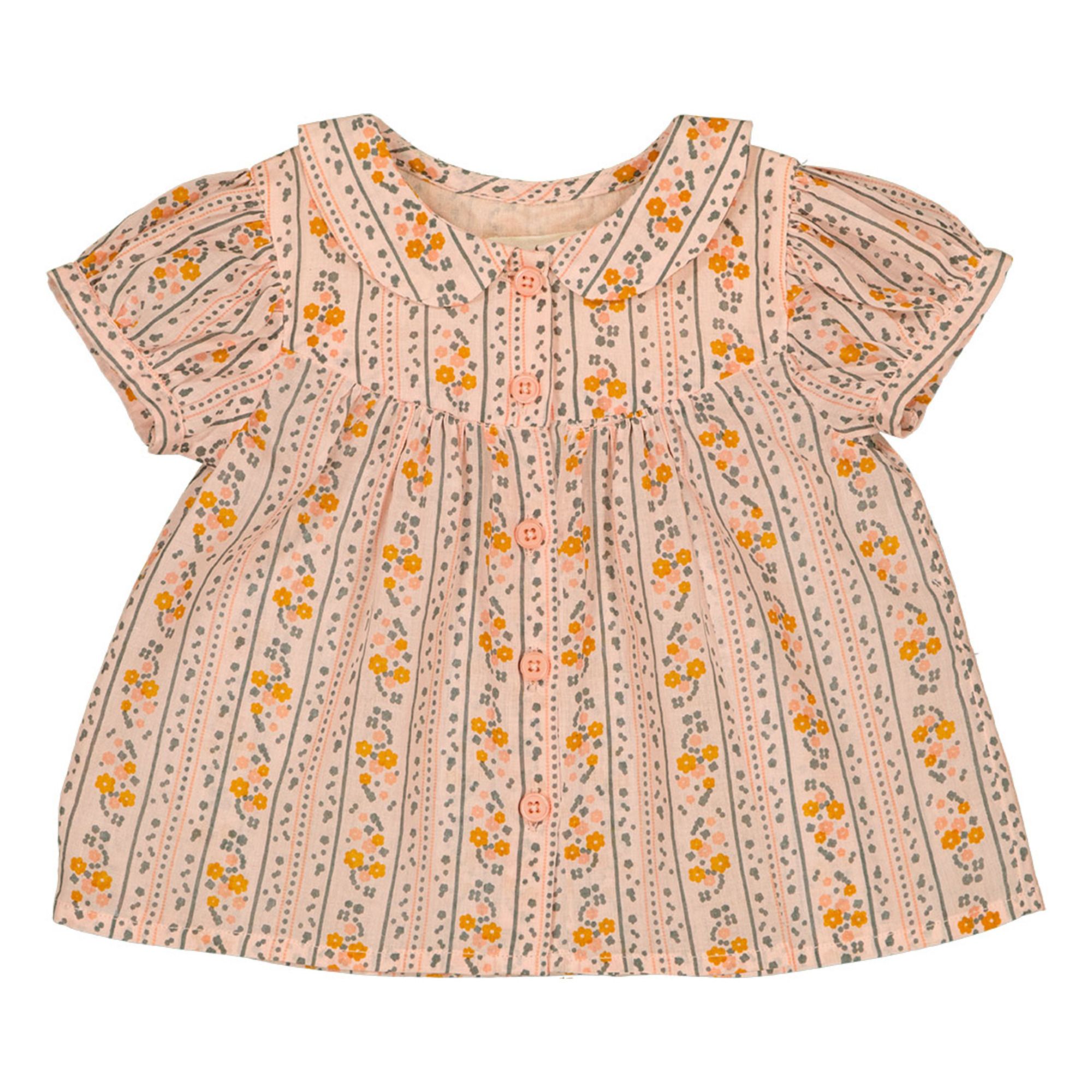 Louis Louise - Blouse Fleurie Henna - Fille - Rose pâle