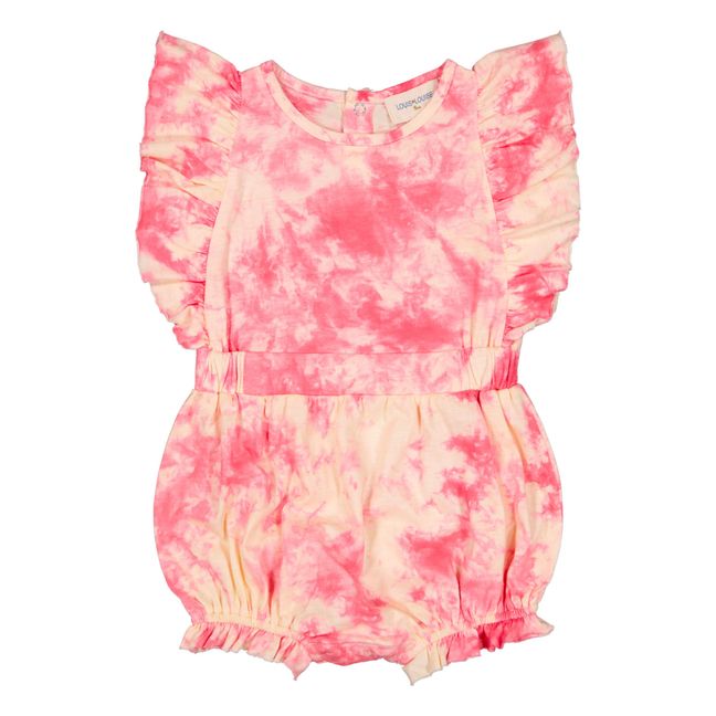 Angia Tie-Dye Jersey Romper Pink