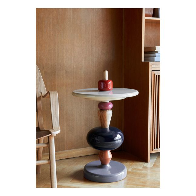 Shuffle Lacquered Wood Side Table - Mia Hamborg Grau