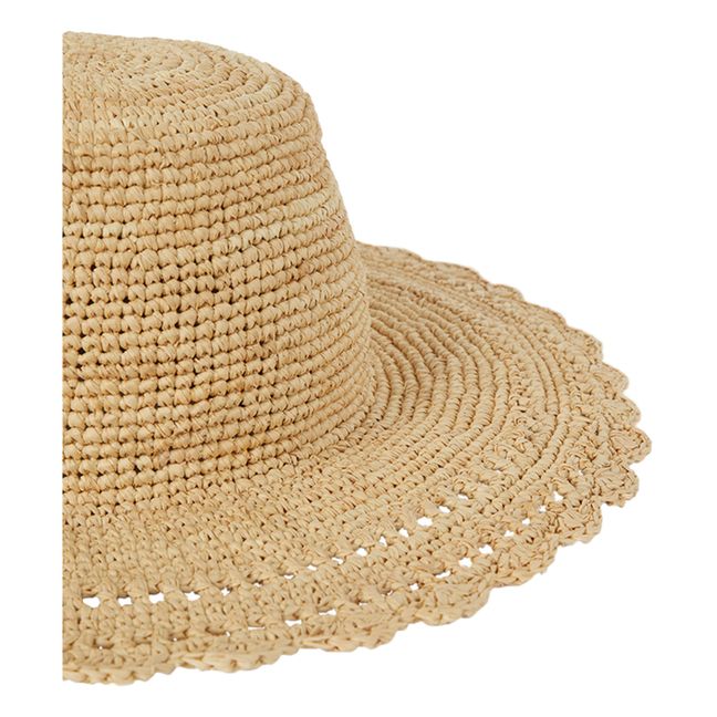 Sombrero Capelina de rafia calada | Natural