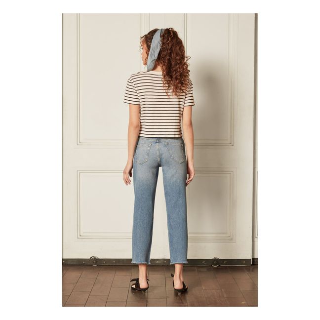The Tommy Stretch High Rise Straight-Leg Organic Cotton Jeans Eternal Sunshine