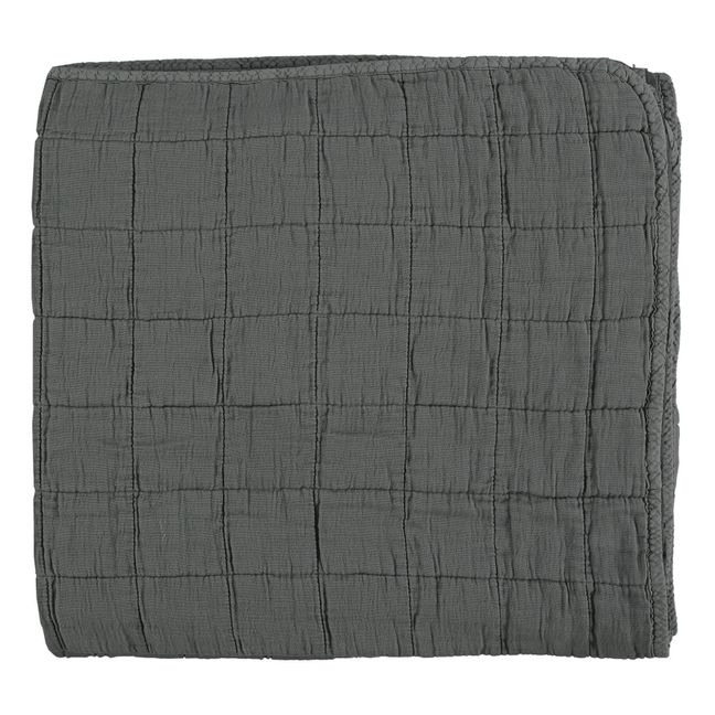 Coperta trapuntata, in cotone | Carbone
