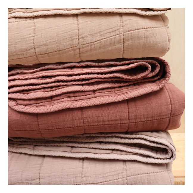 Quilted Cotton Blanket Pfirsichfarben