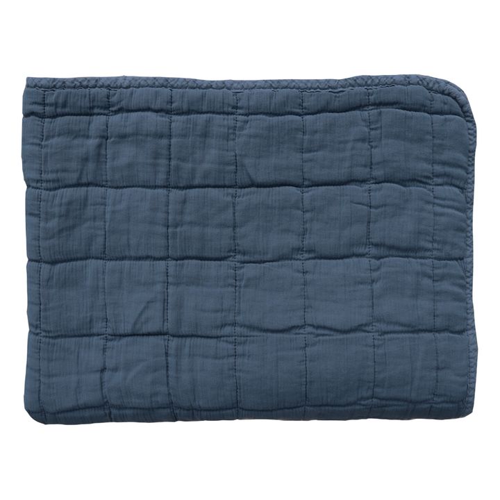 Colcha acolchada de algodón | Azul Marino- Imagen del producto n°0