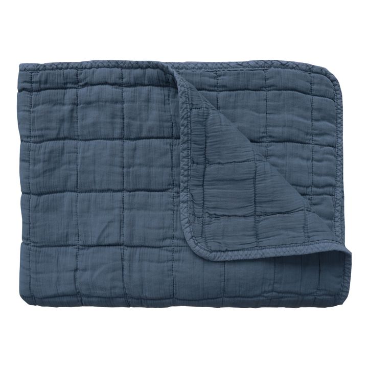Colcha acolchada de algodón | Azul Marino- Imagen del producto n°2
