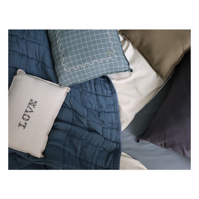Couverture matelassée en coton | Bleu marine