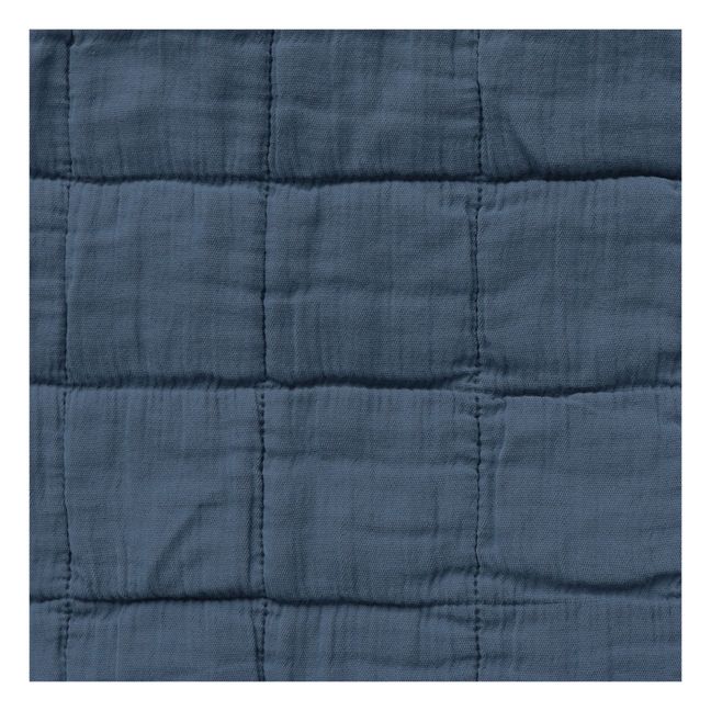 Couverture matelassée en coton | Bleu marine