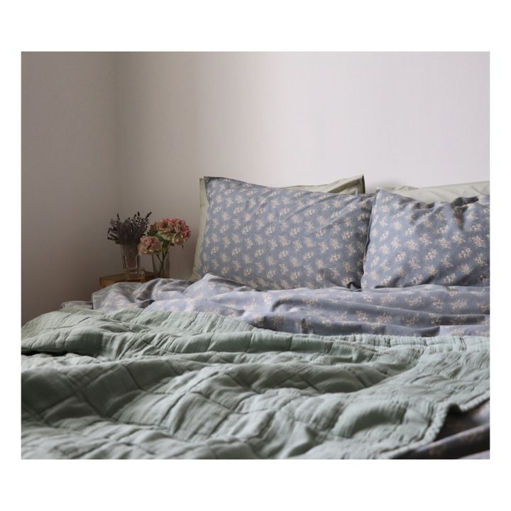 Quilted Cotton Blanket | Sage- Product image n°1