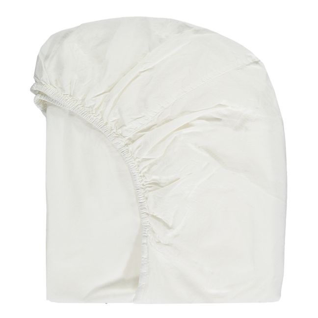 Organic Cotton Percale Fitted Sheet White