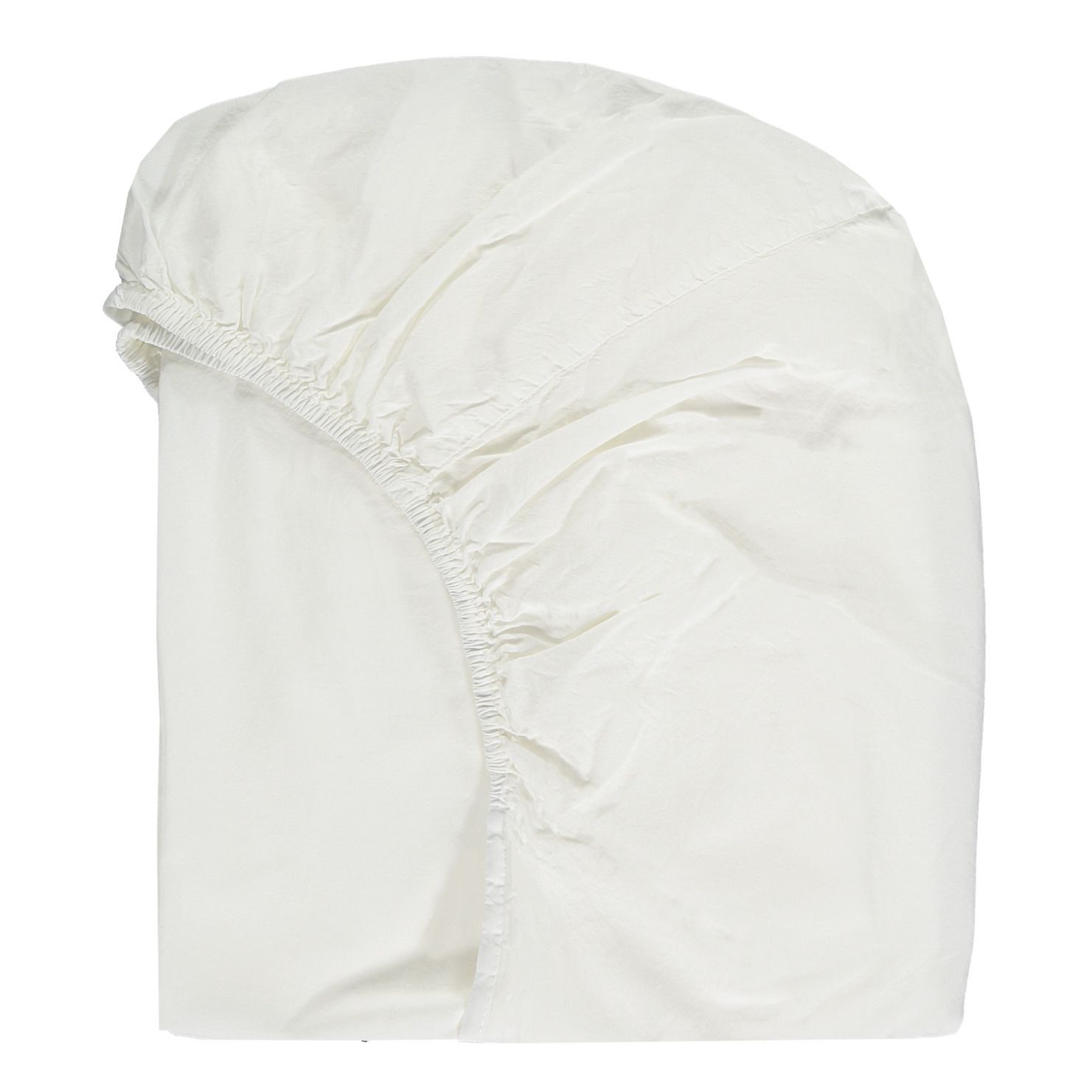 Sábana bajera de percal de algodón orgánico | Blanco- Imagen del producto n°0