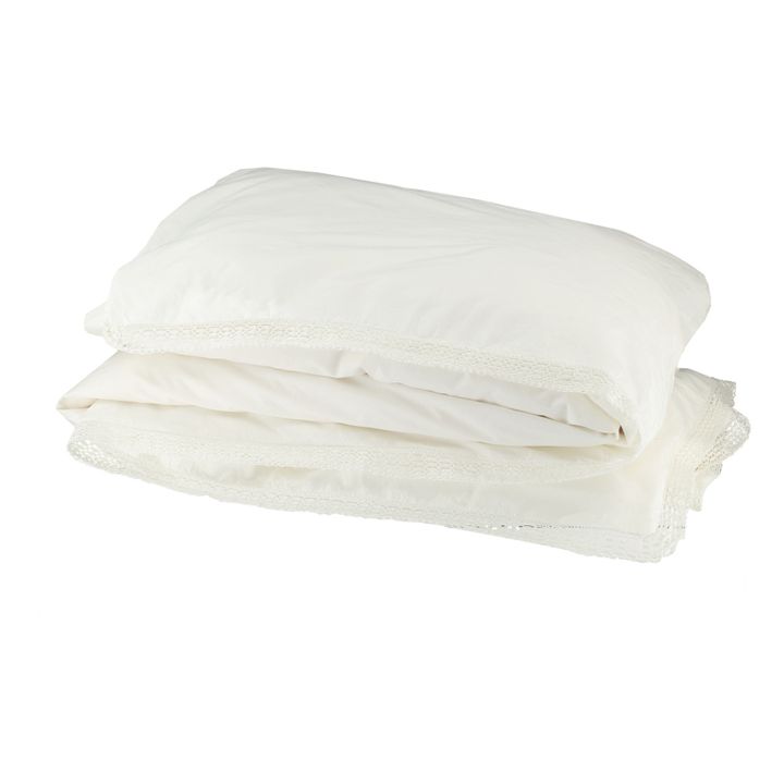 Organic Cotton Percale Duvet Cover | White- Product image n°1