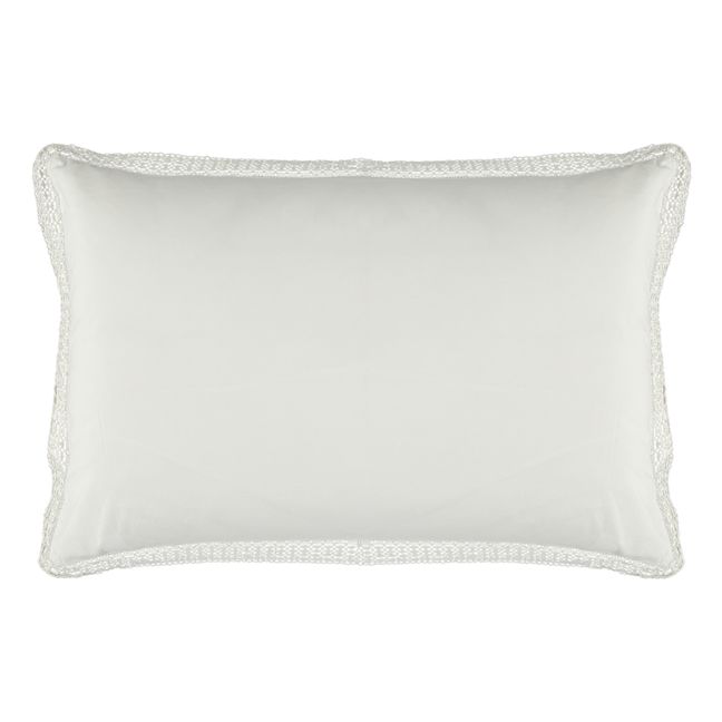 Federa cuscino, in percalle di cotone biologico Bianco