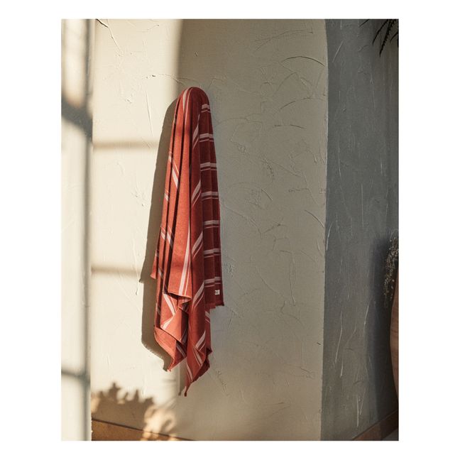 Toalla de baño de algodón orgánico | Rojo
