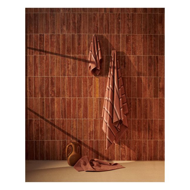 Handtuch aus Bio-Baumwolle Terracotta