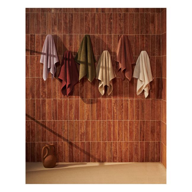 Serviette de toilette en coton bio | Lilas