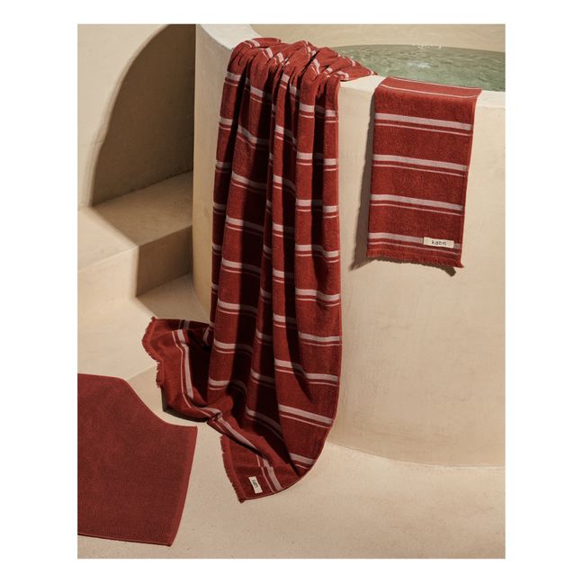 Toalla de lavabo de algodón orgánico | Rojo