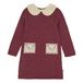 Baby Alpaca Wool Envelope Dress Burgundy- Miniature produit n°0