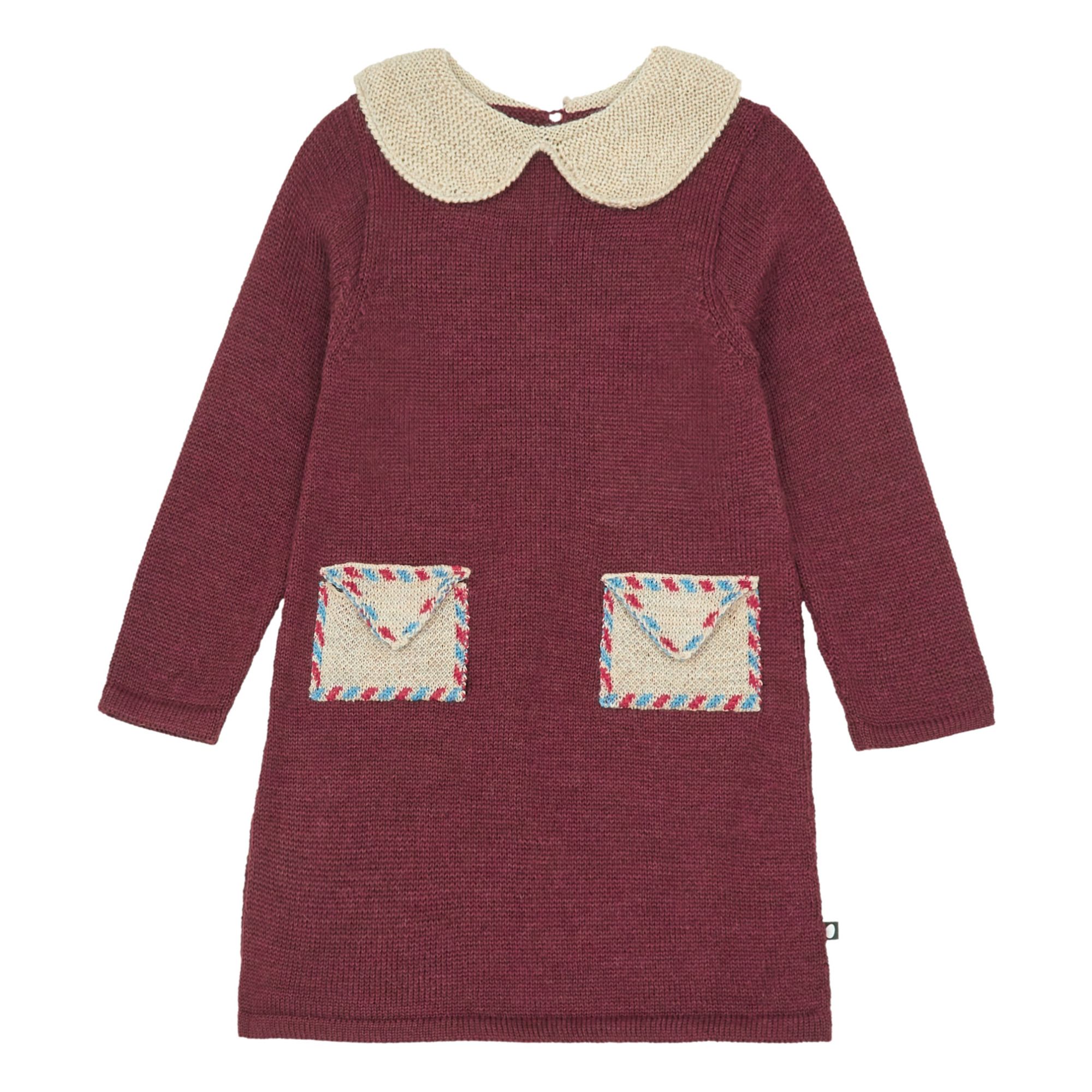 Oeuf NYC - Robe Enveloppes Baby Alpaca - Fille - Bordeaux